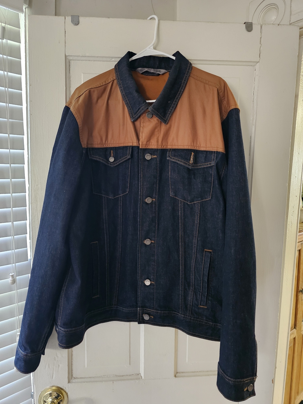Harley Davidson Men's Denim And Canvas Jacket